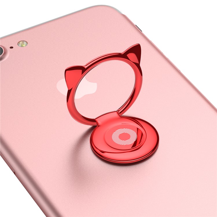 

BASEUS 360 Degree Rotary Cat Ears Zinc Alloy Bracket for iPhone Samsung Huawei - Red, iPhone 7 Plus 5.5 inch