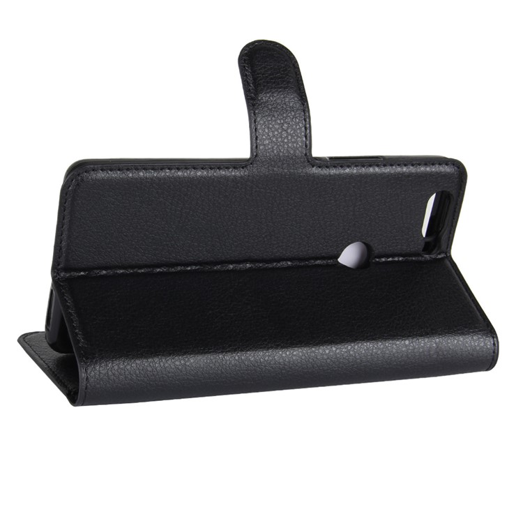 For ZTE nubia Z17 Litchi Texture Leather Wallet Stand Phone Accessory Case - Black-5