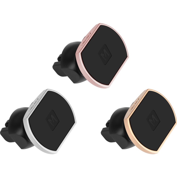 MOMAX Elite Magnetic 360° Rotation Phone Car Mount Mini Stand Holder - Gold Color-12