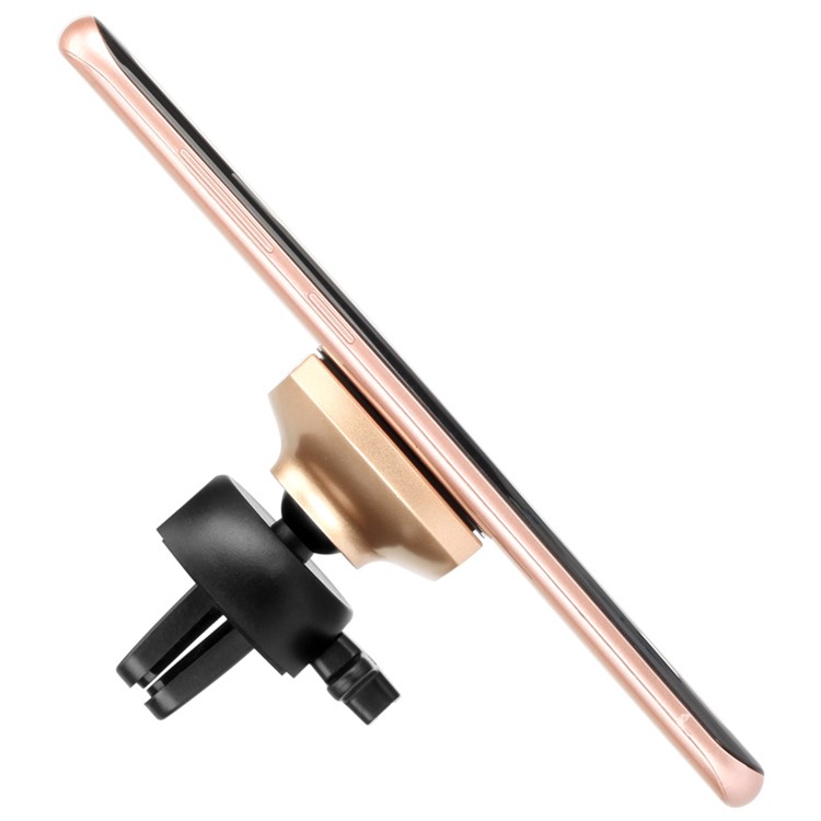 MOMAX Elite Magnetic 360° Rotation Phone Car Mount Mini Stand Holder - Gold Color-9