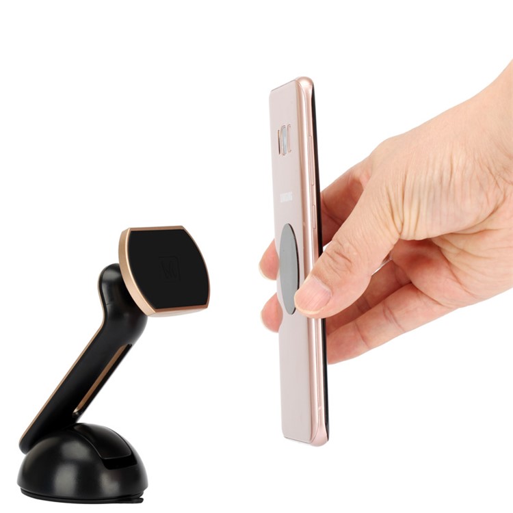MOMAX Elite Suction Style Magnetic Car Holder for iPhone Samsung HTC Etc. - Rose Gold Color-6