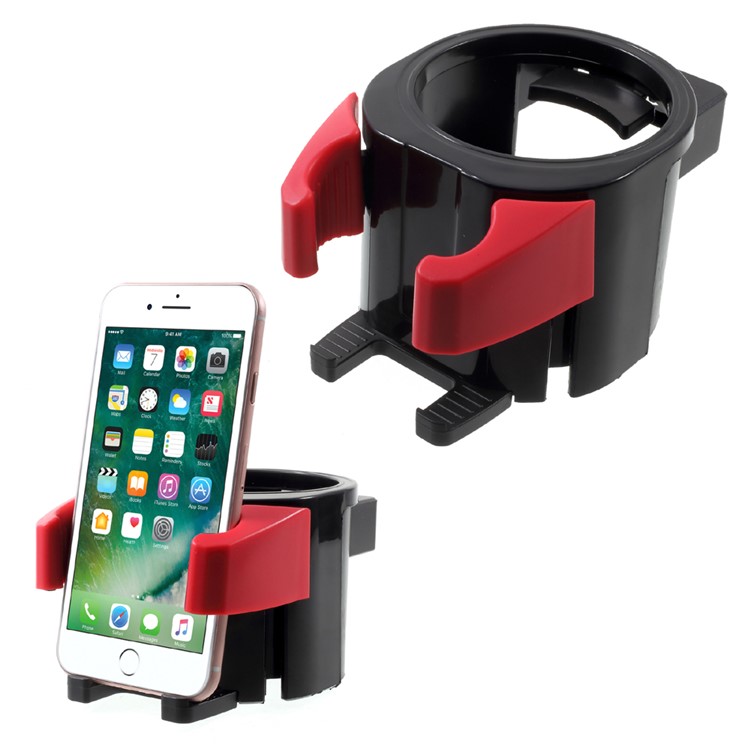 Multi-functional 2-in-1 Air Outlet Drink Holder Car Mount - Red-1