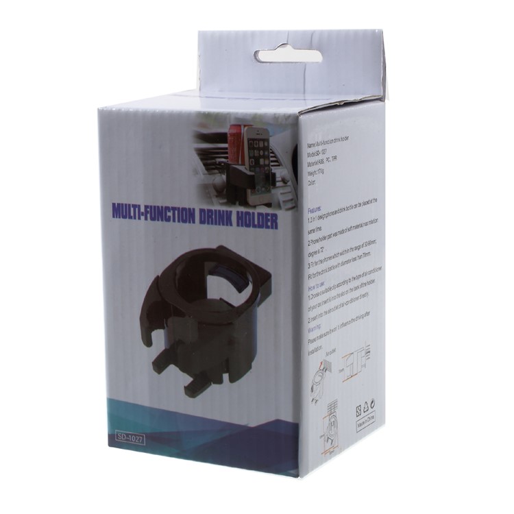Multi-functional 2-in-1 Air Outlet Drink Holder Car Mount - Red-15