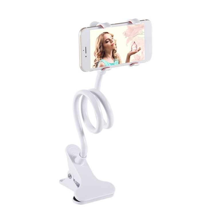 Universal Flexible Long Arm Mobile Phone Holder Desktop Bed Lazy Bracket Stand - White-3