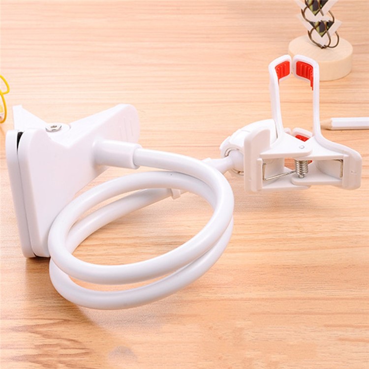 Universal Flexible Long Arm Mobile Phone Holder Desktop Bed Lazy Bracket Stand - White-6