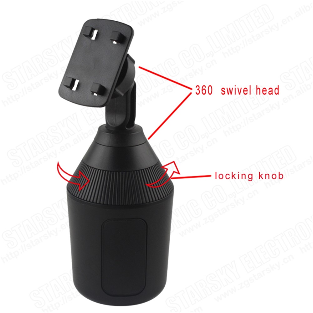 095-080A Universal 360 Degree Rotary Car Phone / Tablet Cup Mount Holder for iPhone iPad, Clamp Size: 11-22cm-10