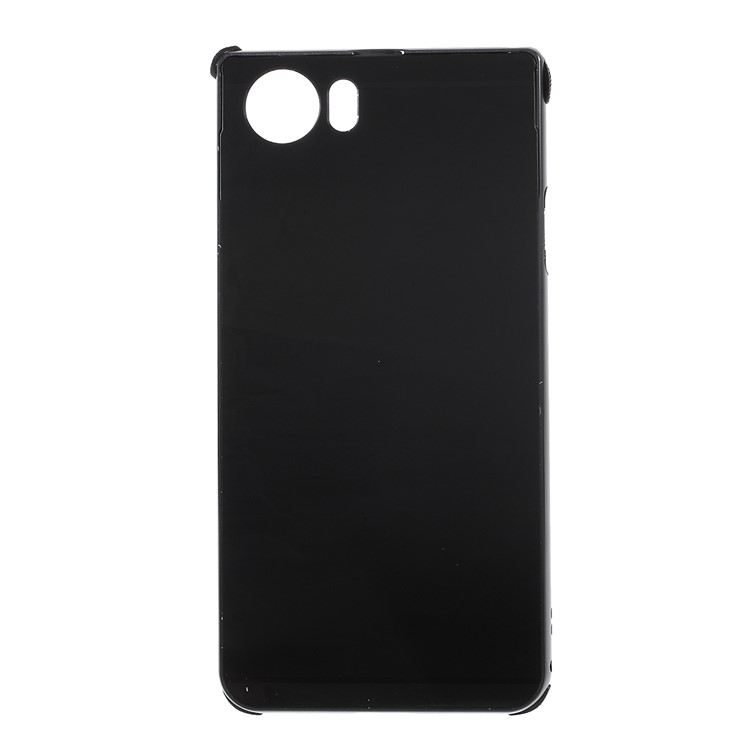 Slide-on Metal Bumper Brushed Plastic Drop-proof Phone Shell for BlackBerry Keyone - Black-1