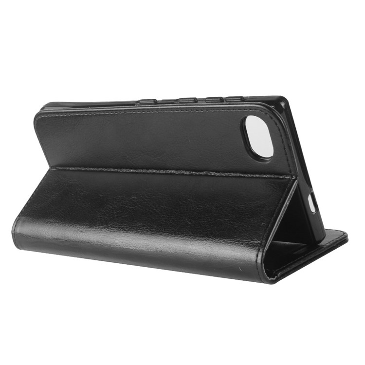 Crazy Horse Wallet Leather Stand Cell Phone Case with Magnet for BlackBerry Motion - Black-7