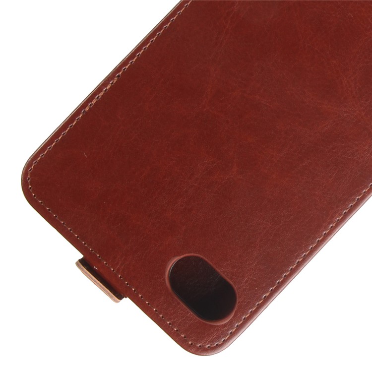 Crazy Horse Vertical Flip Card Holder Leather Cellphone Cover for BlackBerry Motion - Brown-2