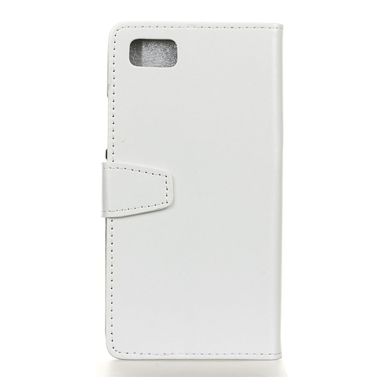 Crazy Horse Stand Wallet Magnetic Leather Cell Phone Cover for BlackBerry Motion - White-2