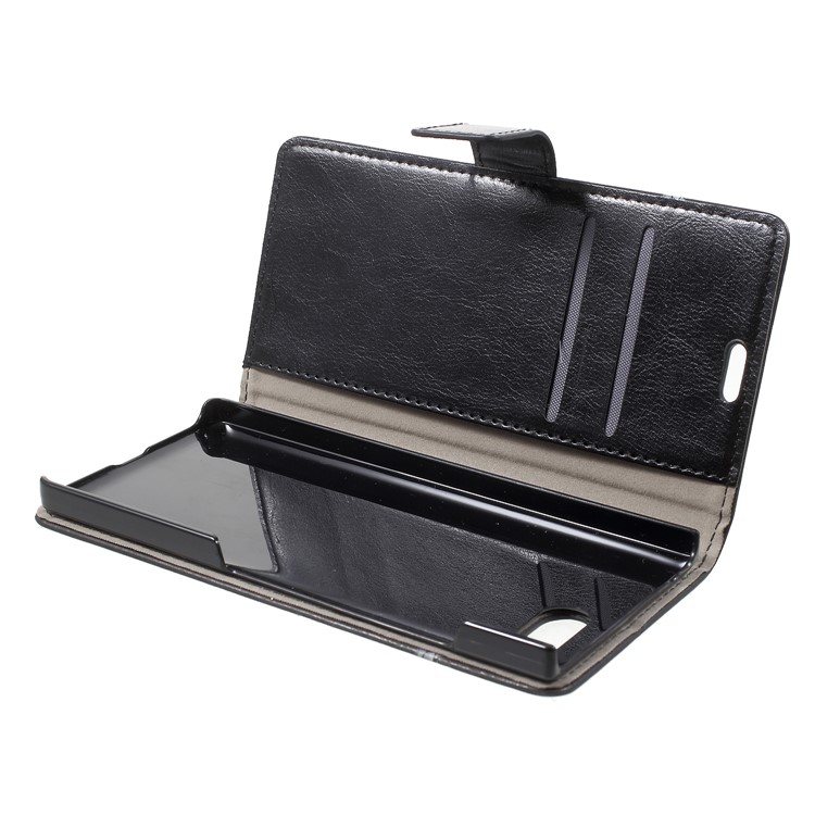 Pattern Printing Stand Leather Wallet Mobile Case for BlackBerry Key2 - Fierce Wolf-7