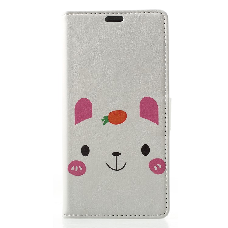 Pattern Printing Stand Leather Magnetic Wallet Cell Phone Cover for BlackBerry Key2 - Cute Animal-1