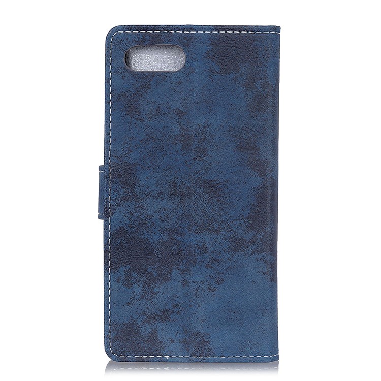 Vintage Style Stand Leather Wallet Case for BlackBerry Key2 - Blue-5