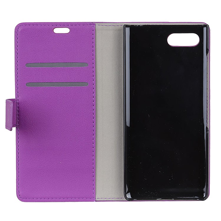 Wallet Stand Magnetic Flip Leather Cell Phone Case for BlackBerry Key2 - Purple-4