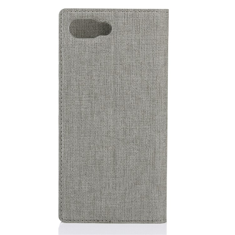 VILI DMX Cross Texture Leather Stand Card Holder Cover for BlackBerry Key2 - Grey-6