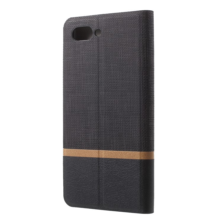 Cross Texture PU Leather Card Holder Stand Casing for BlackBerry Key2 - Black-2