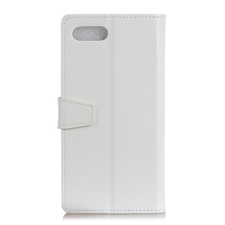 Crazy Horse Texture Wallet Stand Leather Cell Phone Cover for BlackBerry Key2 - White-3