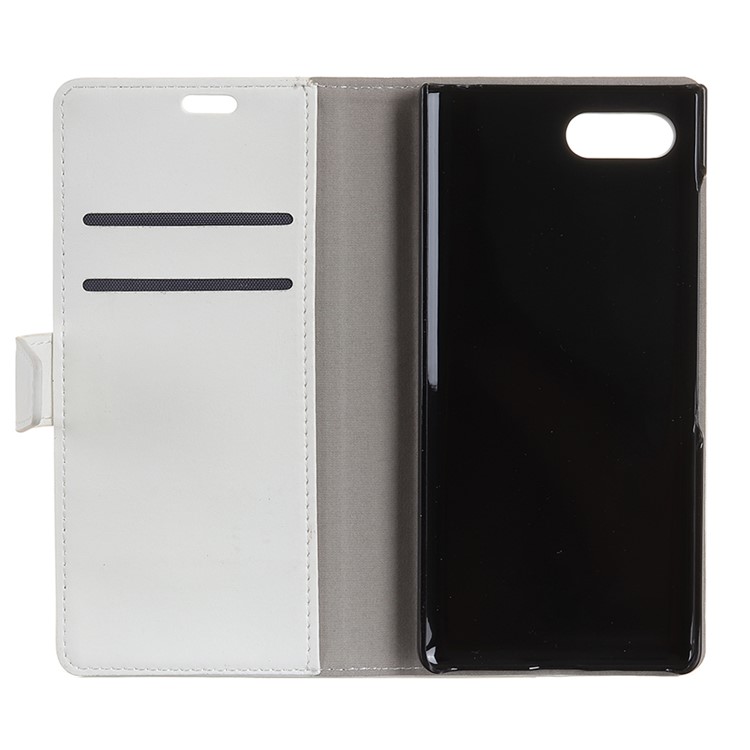 Crazy Horse Texture Wallet Stand Leather Cell Phone Cover for BlackBerry Key2 - White-4
