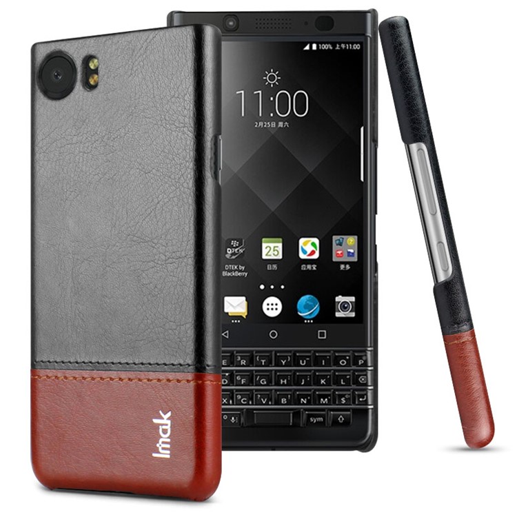 IMAK Ruiyi Series Leather Skin Plastic Phone Shell for BlackBerry Keyone/DTEK70-1