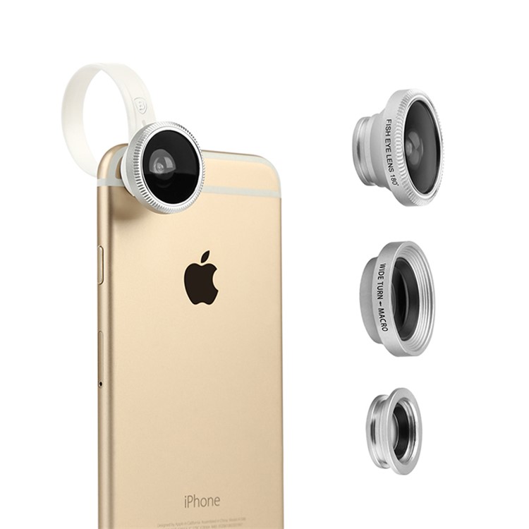 BASEUS Clip-on Fisheye + Wide Angle + Macro Lens for Apple Samsung Sony LG HTC etc Smartphones-1