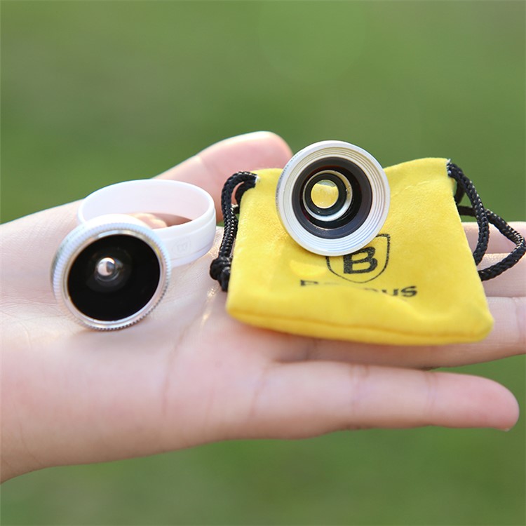 BASEUS Clip-on Fisheye + Wide Angle + Macro Lens for Apple Samsung Sony LG HTC etc Smartphones-11