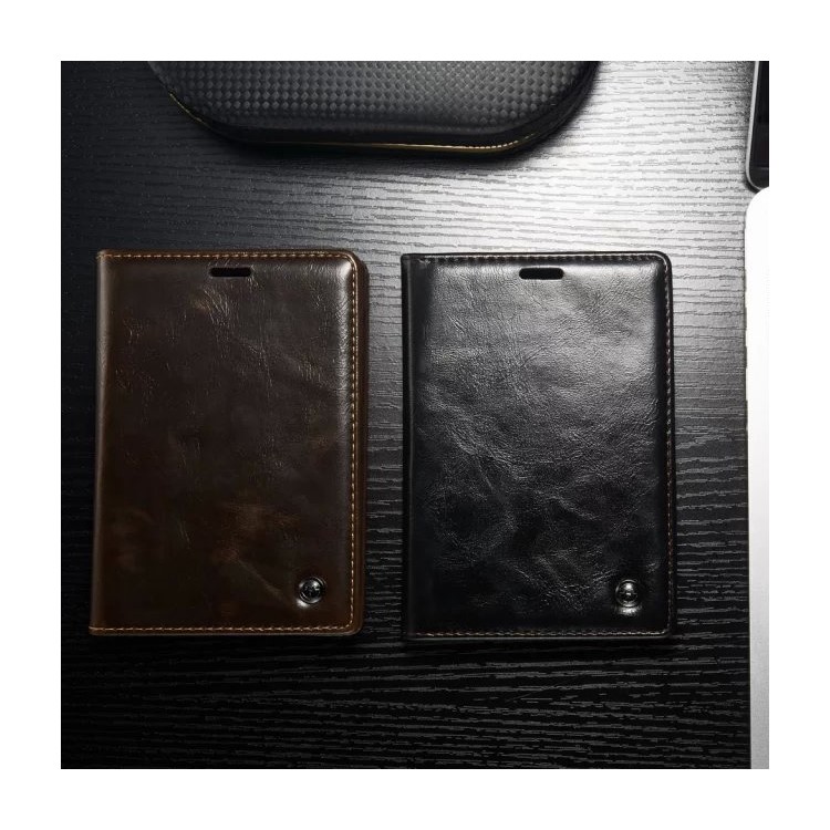 CASEME para BlackBerry Passport Silver Edition Bolsa de couro de couro de cera de óleo - preto-10