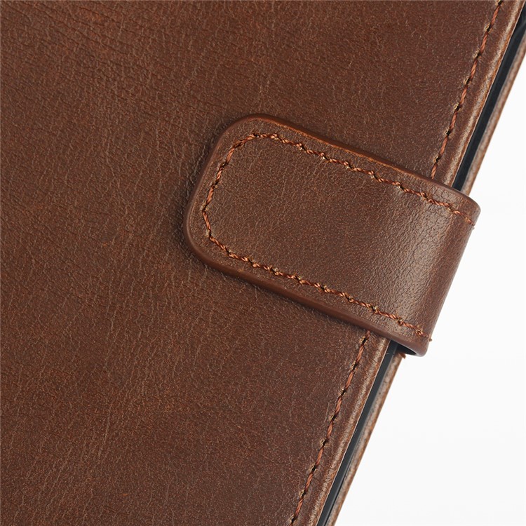 Retro Style Leather Cover Wallet Stand for BlackBerry Priv - Coffee-5