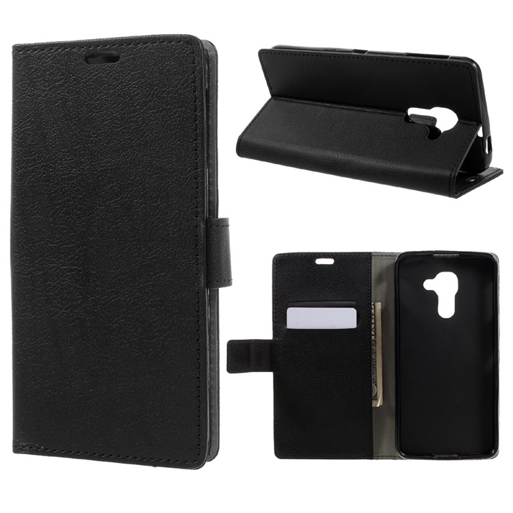 Wallet Leather Stand Case for BlackBerry DTEK60 - Black-1