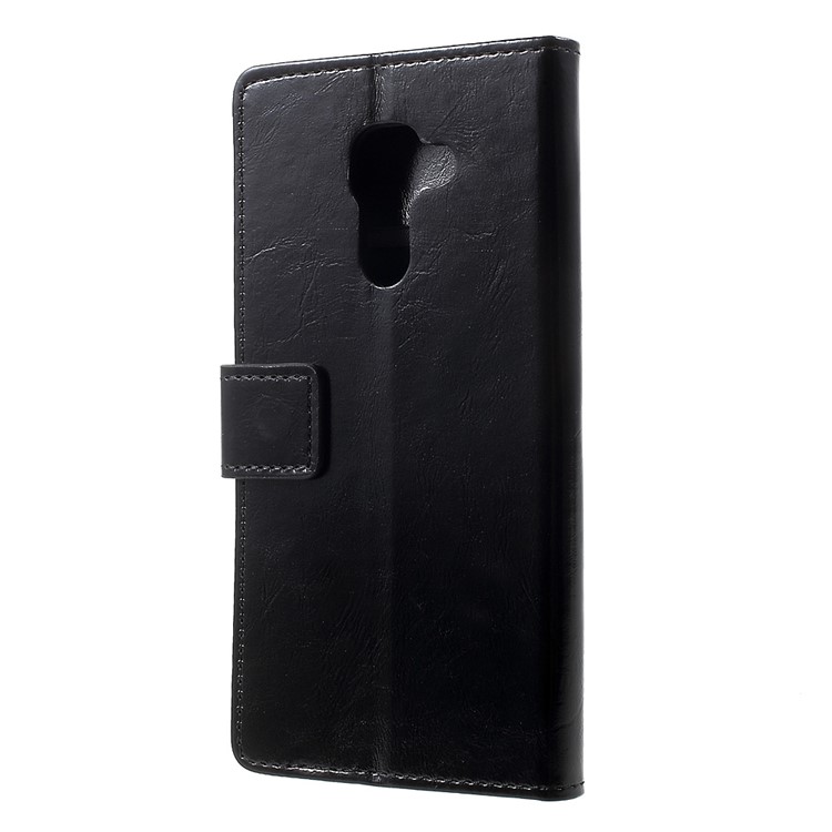 Crazy Horse Wallet Leather Stand Case for BlackBerry DTEK60 - Black-2