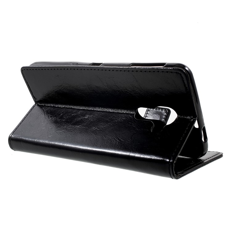 Crazy Horse Wallet Leather Stand Case for BlackBerry DTEK60 - Black-3