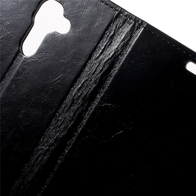 Crazy Horse Wallet Leather Stand Case for BlackBerry DTEK60 - Black-7