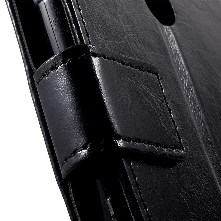 Crazy Horse Wallet Leather Stand Case for BlackBerry DTEK60 - Black-8
