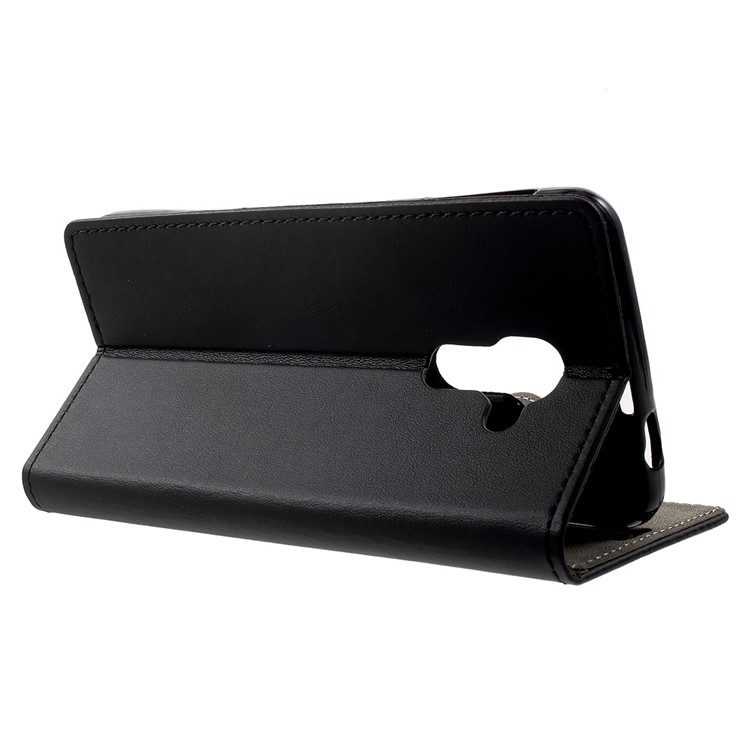 Wallet Stand Leather Phone Case for BlackBerry DTEK60 - Black-3