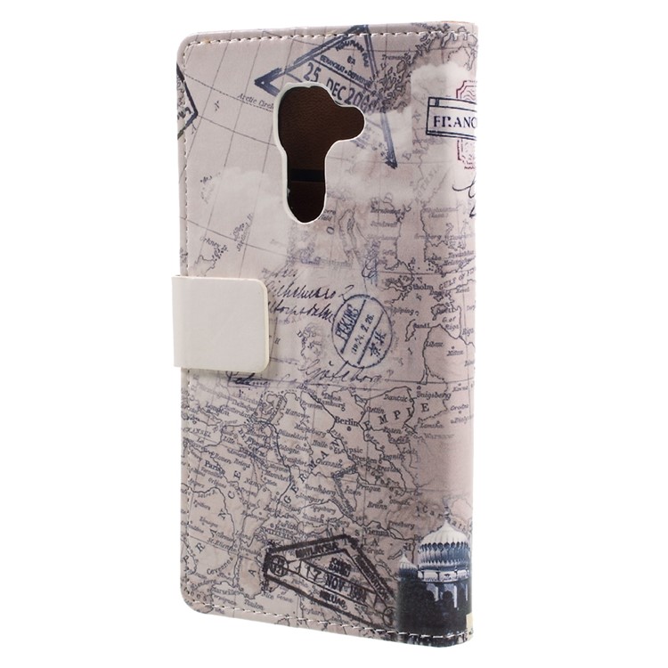 For BlackBerry DTEK60 Patterned Leather Wallet Phone Case - Triumphal Arch-2