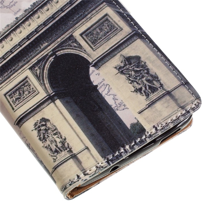 For BlackBerry DTEK60 Patterned Leather Wallet Phone Case - Triumphal Arch-7