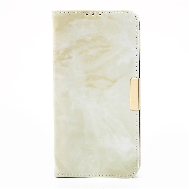 Marble Texture Stand Leather Wallet Cover for BlackBerry DTEK60 - Light Green-3