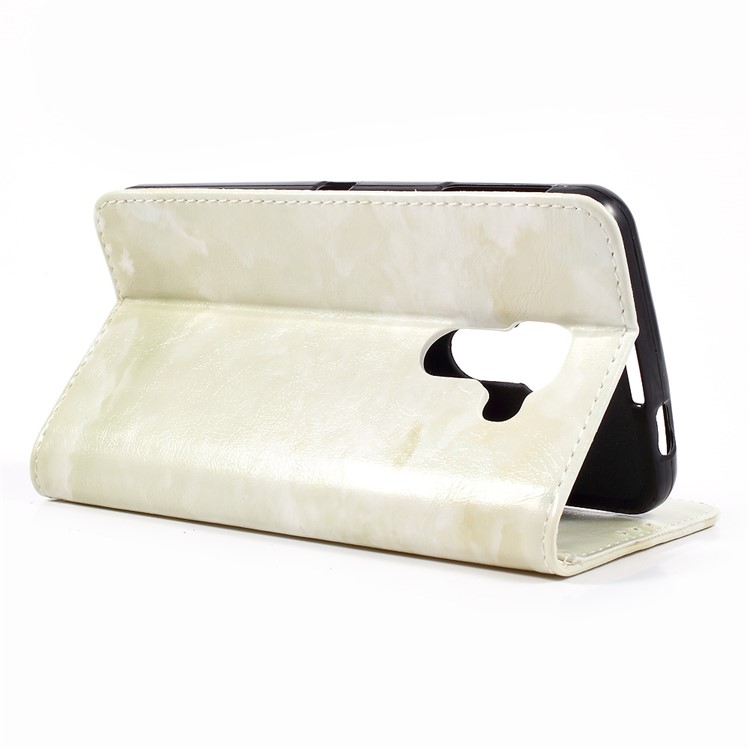 Marble Texture Stand Leather Wallet Cover for BlackBerry DTEK60 - Light Green-5