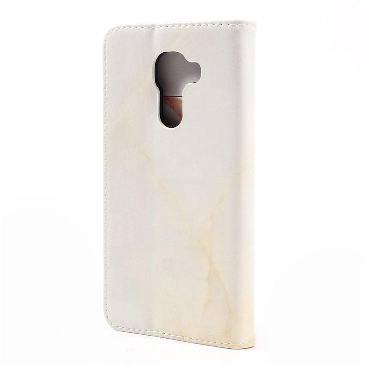 Marble Texture Wallet Leather Phone Case for BlackBerry DTEK60 - Brown-2