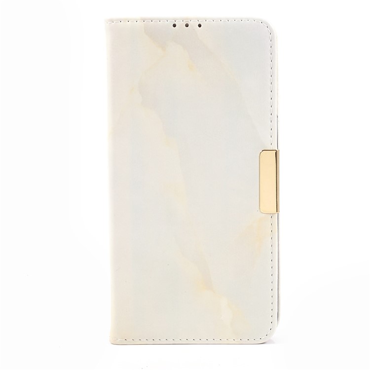 Marble Texture Wallet Leather Phone Case for BlackBerry DTEK60 - Brown-3
