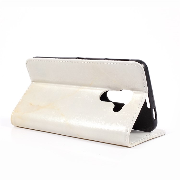 Marble Texture Wallet Leather Phone Case for BlackBerry DTEK60 - Brown-5