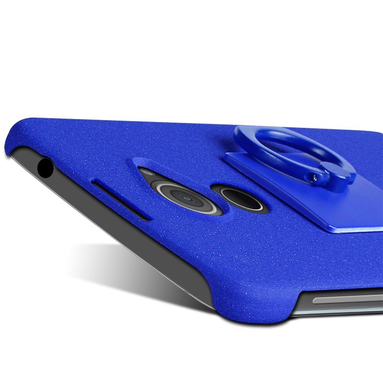 IMAK Ring Grip Stand Matte PC Phone Case for BlackBerry DTEK60 - Blue-5