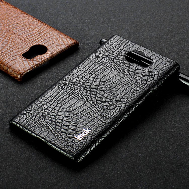 IMAK Ruiyi Series Crocodile Leather Coated PC Phone Case for BlackBerry Priv - Black-11