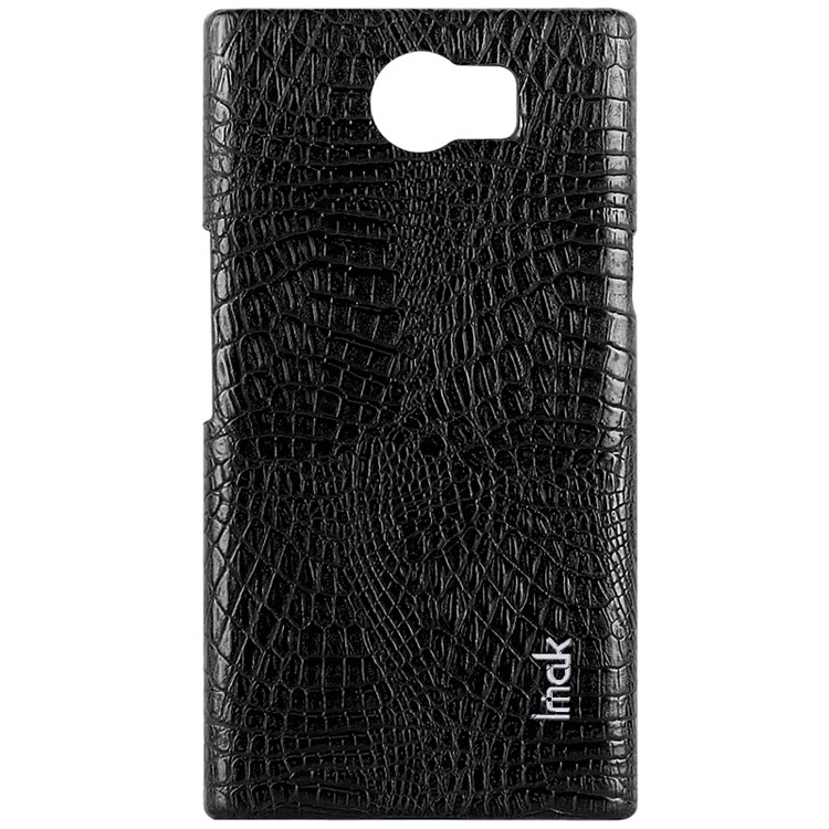 IMAK Ruiyi Series Crocodile Leather Coated PC Phone Case for BlackBerry Priv - Black-3