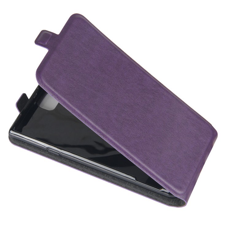 Crazy Horse Skin Vertical Flip Leather Shell Case for BlackBerry Keyone - Purple-4