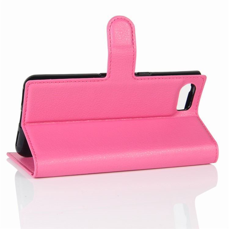 Litchi Grain Wallet Leather Magnetic Case for BlackBerry Keyone - Rose-5