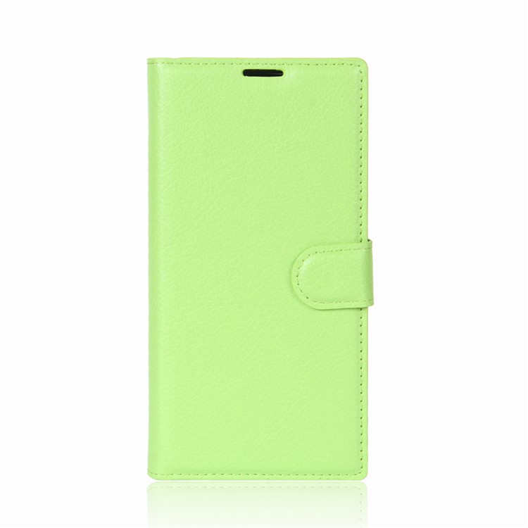 Litchi Grain Wallet Leather Mobile Phone Case for BlackBerry Keyone - Green-2