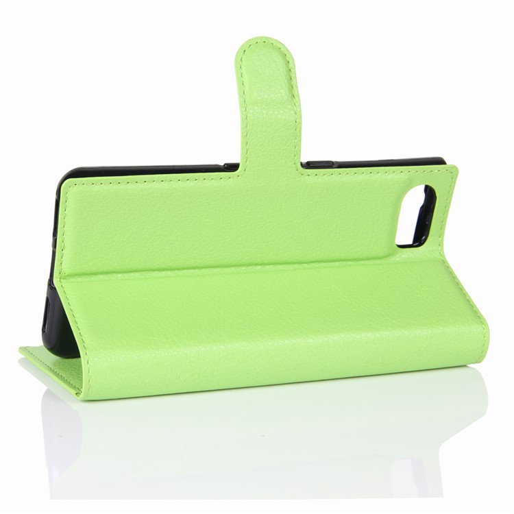 Litchi Grain Wallet Leather Mobile Phone Case for BlackBerry Keyone - Green-5