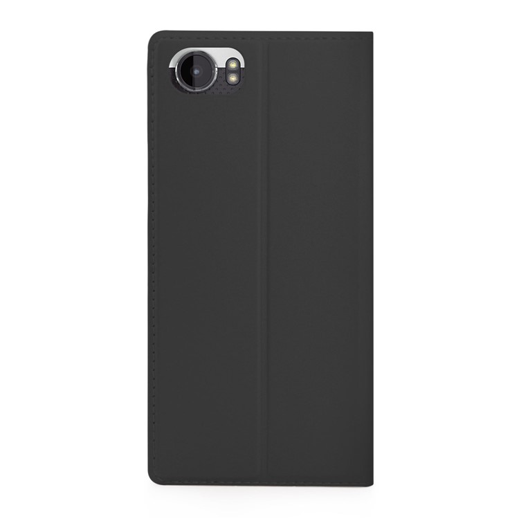 Auto-absorbed Leather Card Holder Stand Phone Case for BlackBerry Keyone - Black-3