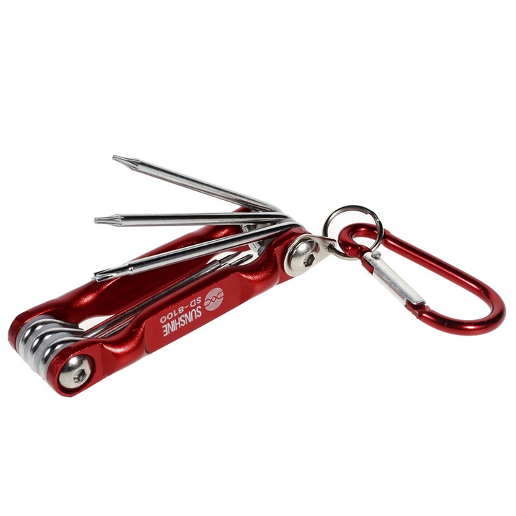 SUNSHINE Foldable 6 in 1 Magnetic Precision Screwdriver Tools Set for iPhone 6 5s 5 Samsung HTC Etc SD-8100-5