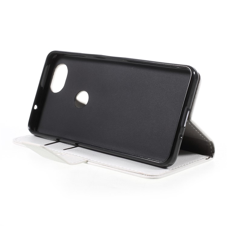 Litchi Texture Wallet Stand Leather Cover for Google Pixel 2 - White-4